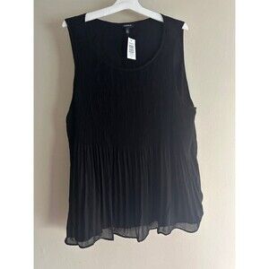 Torrid Womens 4 Black Sleeveless Chiffon Tank Top